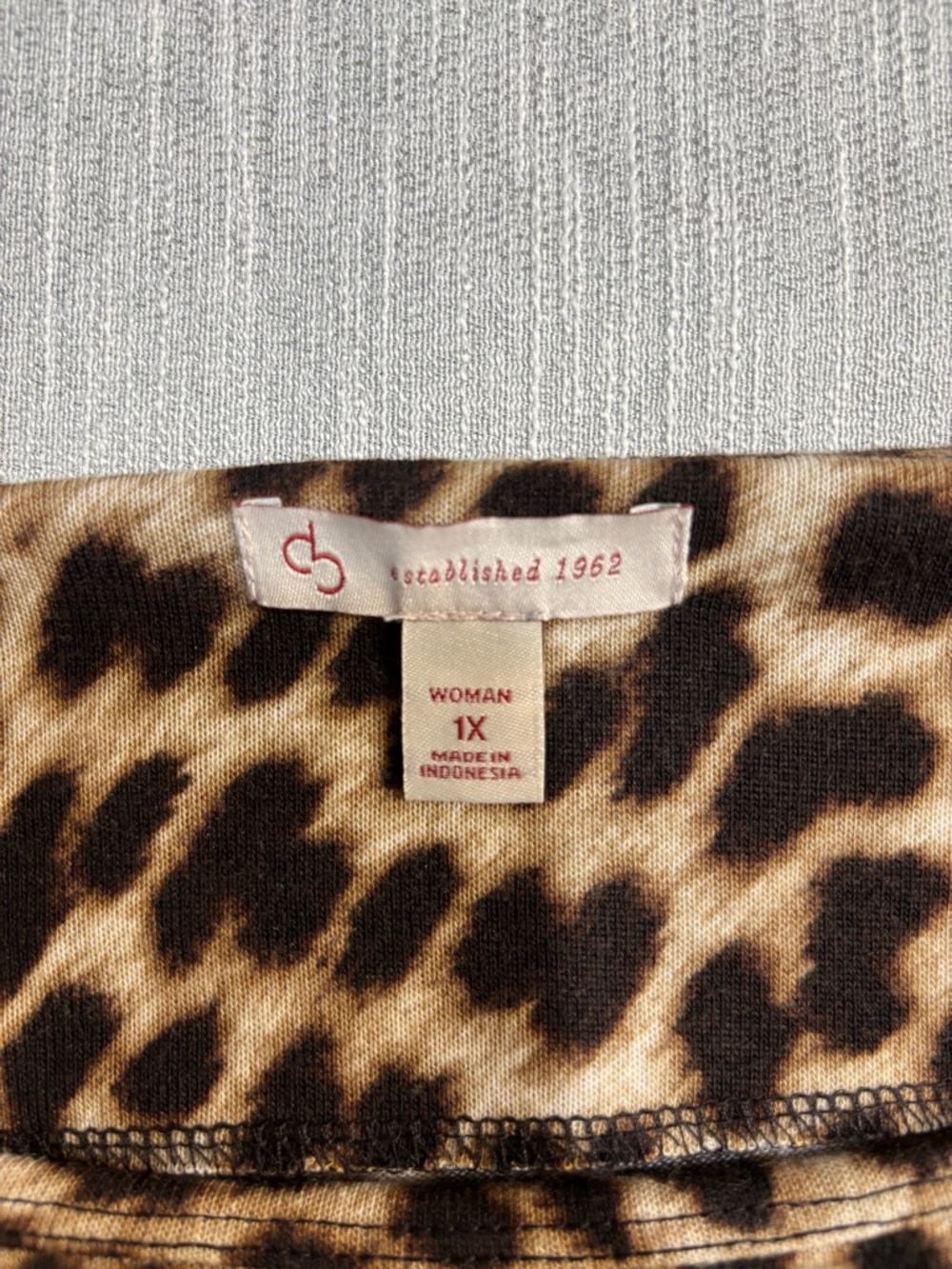 Leopard Print Layered Hem Blouse - Brown - Picture 5 of 6